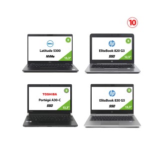 Lote 10 portátiles según excel